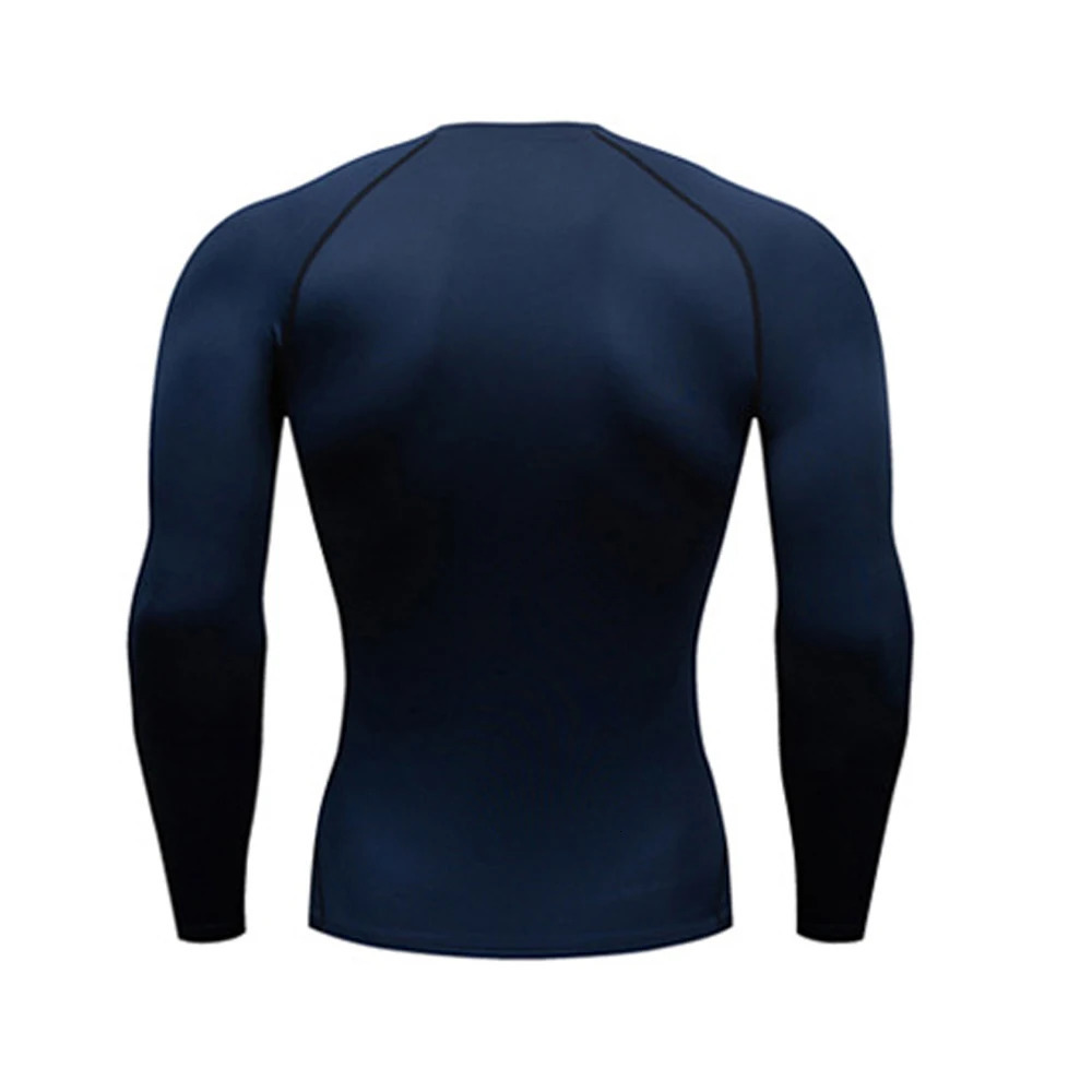 Sports Top Quick Dry Mens Compression Shirt Long Sleeve Second Skin Gym Workout Short Fitness Running TShirt Men Wear 241009 - view 7