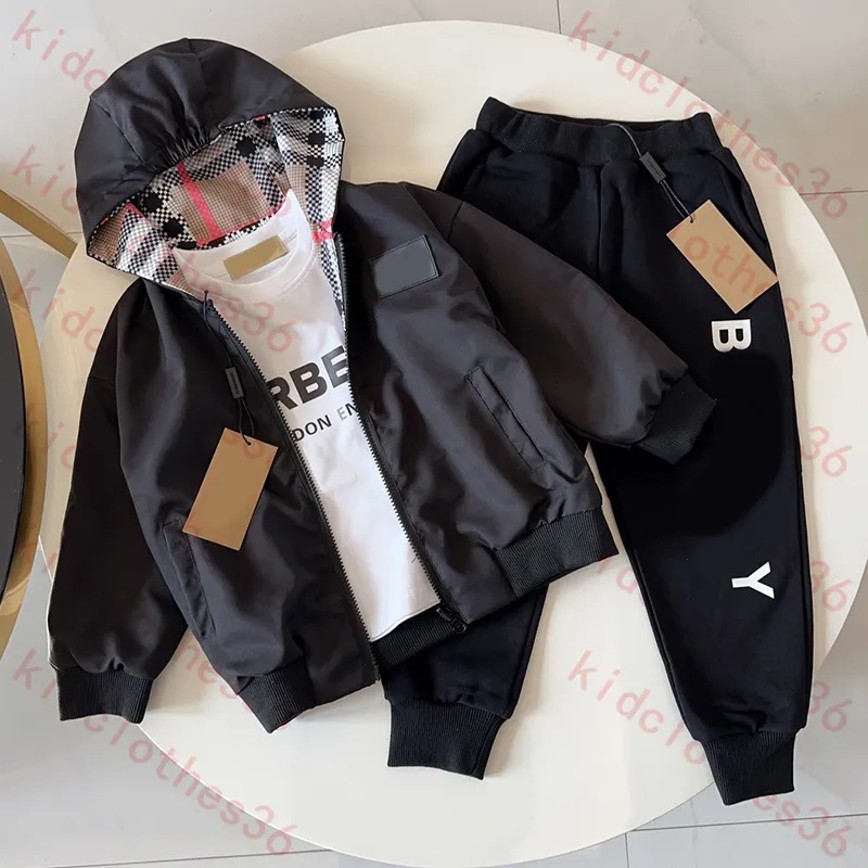 kid sweater baby clothes kids 3pcs sets boy girl school suit fasion Long sleeved son daughter tops Comfortable breathable designer Bear pattern with letters