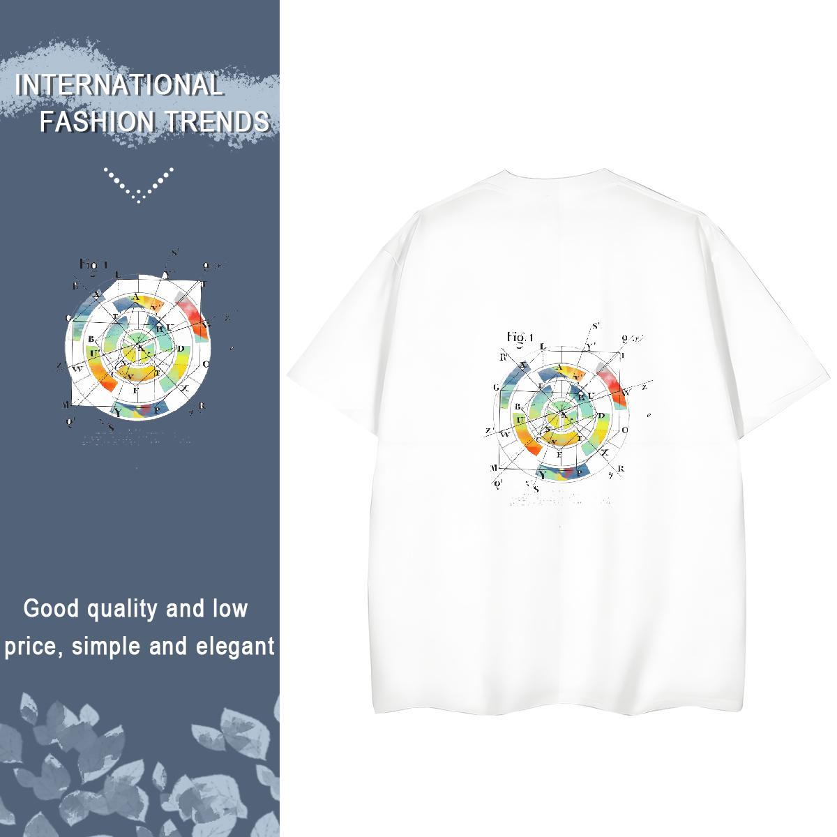 Classic T Shirts Women 230g 100% Cotton Short Sleeve O-Neck Street math Tshirt for Man Woman Popular Black Oversized Tees