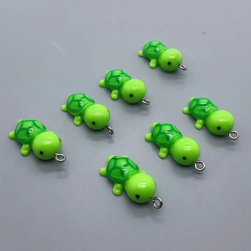 10pcs Cute Small Tortoise Resin Earring Charms Lovely Animal Bracelet Keychain Hair Rope Pendant Accessory DIY For Jewelry Make 241010