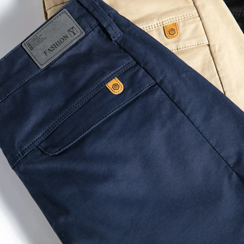 Autumn Mens Pants 97% Pure Cotton Solid Color Work Clothes Casual Pants Wide Korean Y2k Clothing Slow Running Goods Mens Trousers 241007