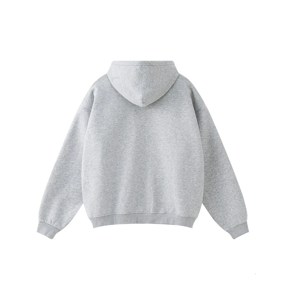 Striped hoodie fleece black grey hooded 241011