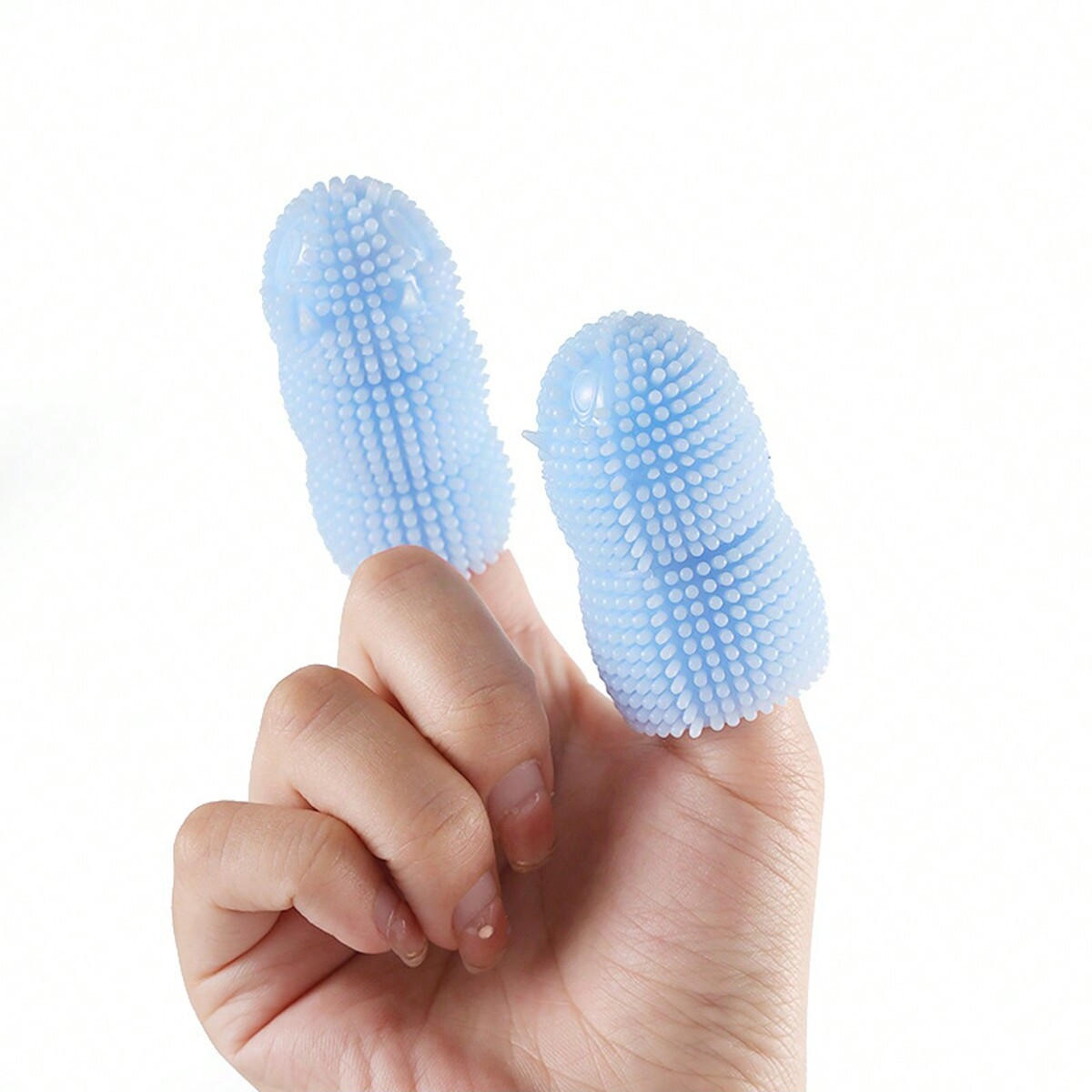 2pcs-Pet Two Finger Toothbrush, Dog Cat Toothbrush, Tooth Cleaning Finger Cover, Pet Oral Cleaning Tool