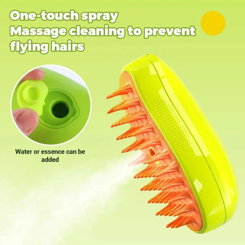 Accessories Cats Grooming Dogs Hair Pet Pets for Removes Massage Cats and Dog Electric Steam Brush Things Sprayer Supplies Home