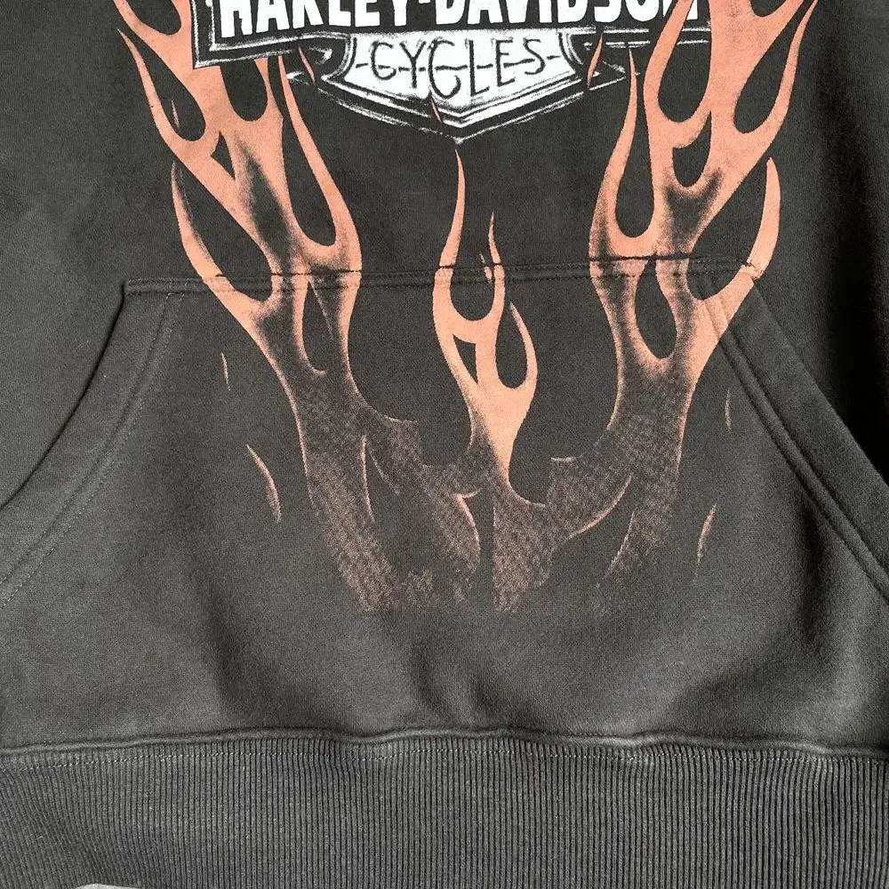 Y2K American Retro Long Sleeve Hoodie Casual Mens Top Sweatshirt Graphic Print Streetwear Oversized Hip Hop 241011