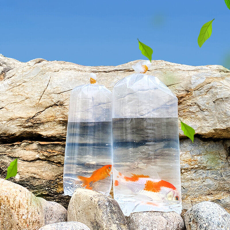 50PCS Aquarium Breathing Bags Breather Bags Transport LongLife Fish Shrimp Leak Proof Plastic Bags for Live Fish Durable