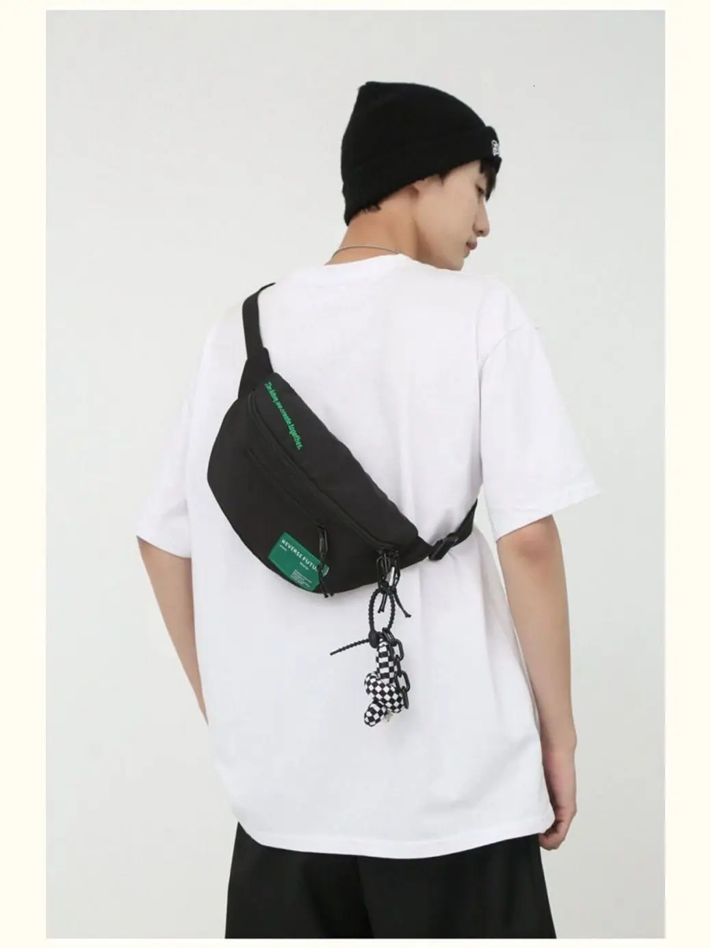 Womens Japanese Harajuku Ins Street Chest Bag Womens Korean Retro Trend Versatile Waist Bag Student Messenger Bag 241008