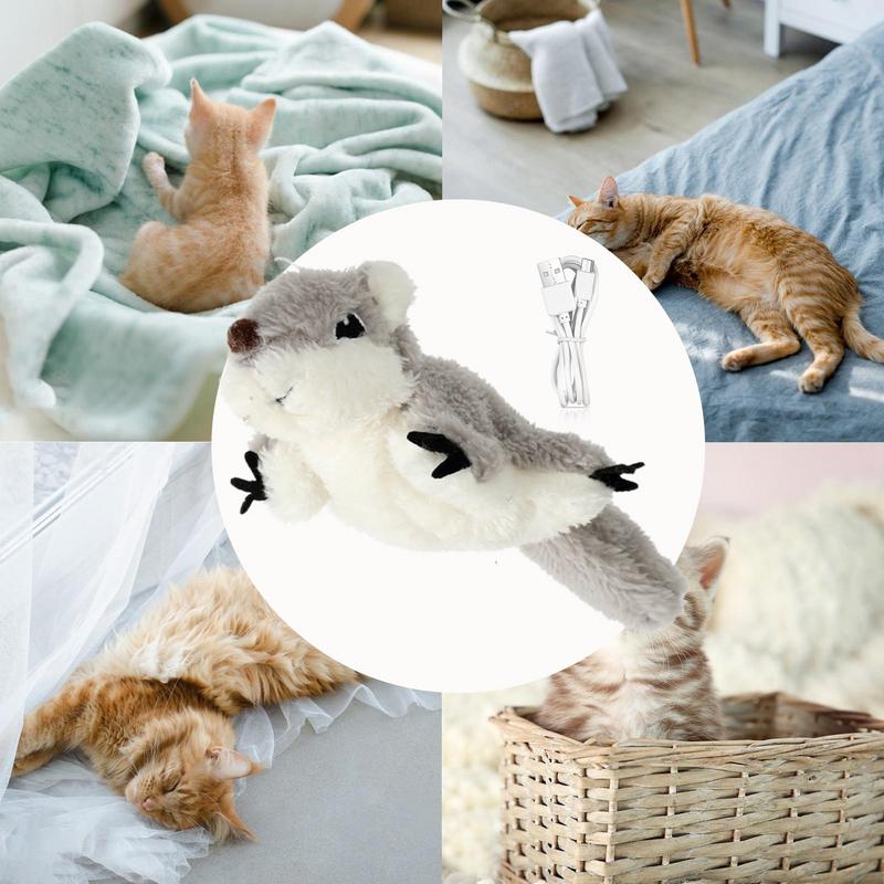 Electric Flying Bird For Cats Simulation Flying Bird Cat Teasing Catnip Toy Realistic Appearance Teasing Cat Toy For Medium Cats