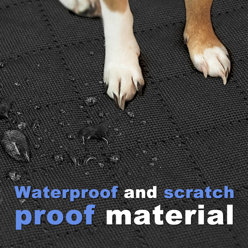 Dog Car Back Seat Extender Pet Backseat Covers with Hard Bottom Waterproof Safety Protector Hammock Carrier Mat for Dogs Travel