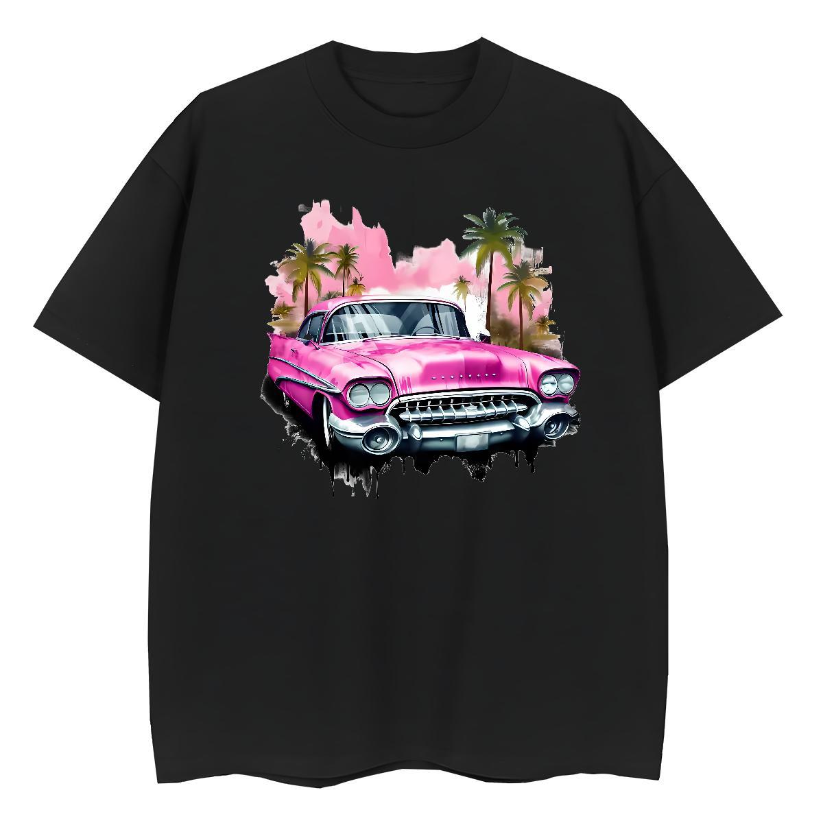 2024 Designer T shirt 230g Cotton Breathable Crew Neck Hip Hop Street car Unisex Tshirts Soft Custom Cartoon Polos