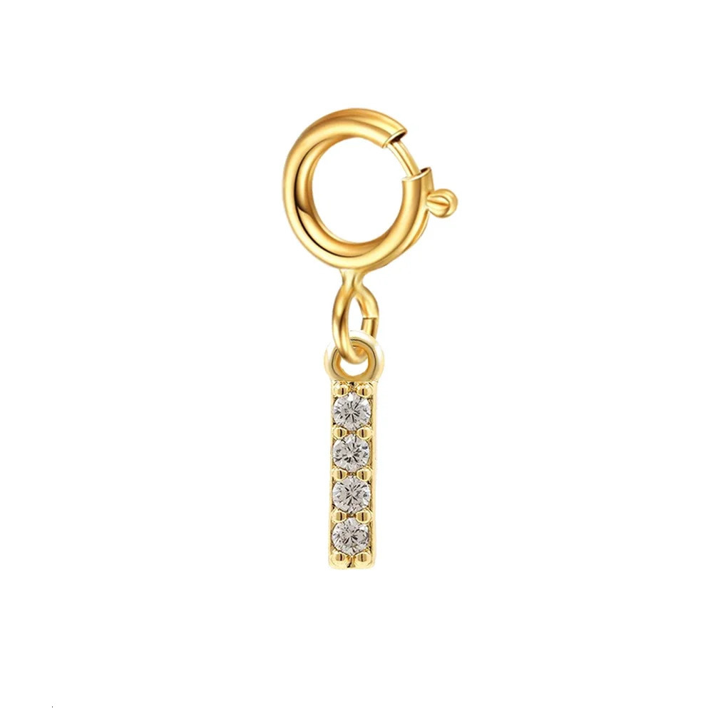 AZ Letter Zircon Charm Handmade Women Necklace Bracelet Earring Snap Hook DIY Buckle Simple Style Alphabet 26 Jewellery 241010