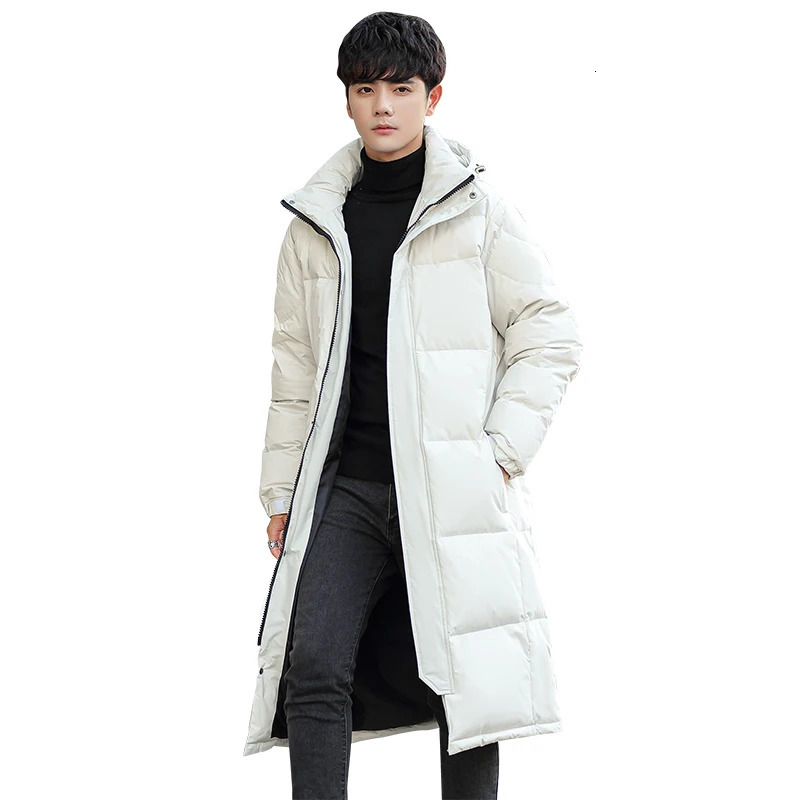 Winter mens casual hooded cotton jacket hooded casual long jacket thick jacket warm Parkas mens jacket winter jacket 241007