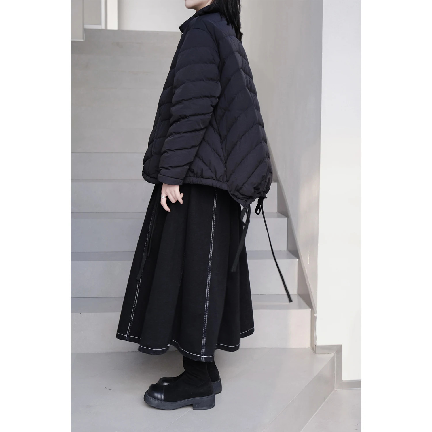 UMI MAO Yamamoto dark jacket Japanese brushed 90 white duck down jacket simple silhouette thick warm jacket winter Y2K 241009