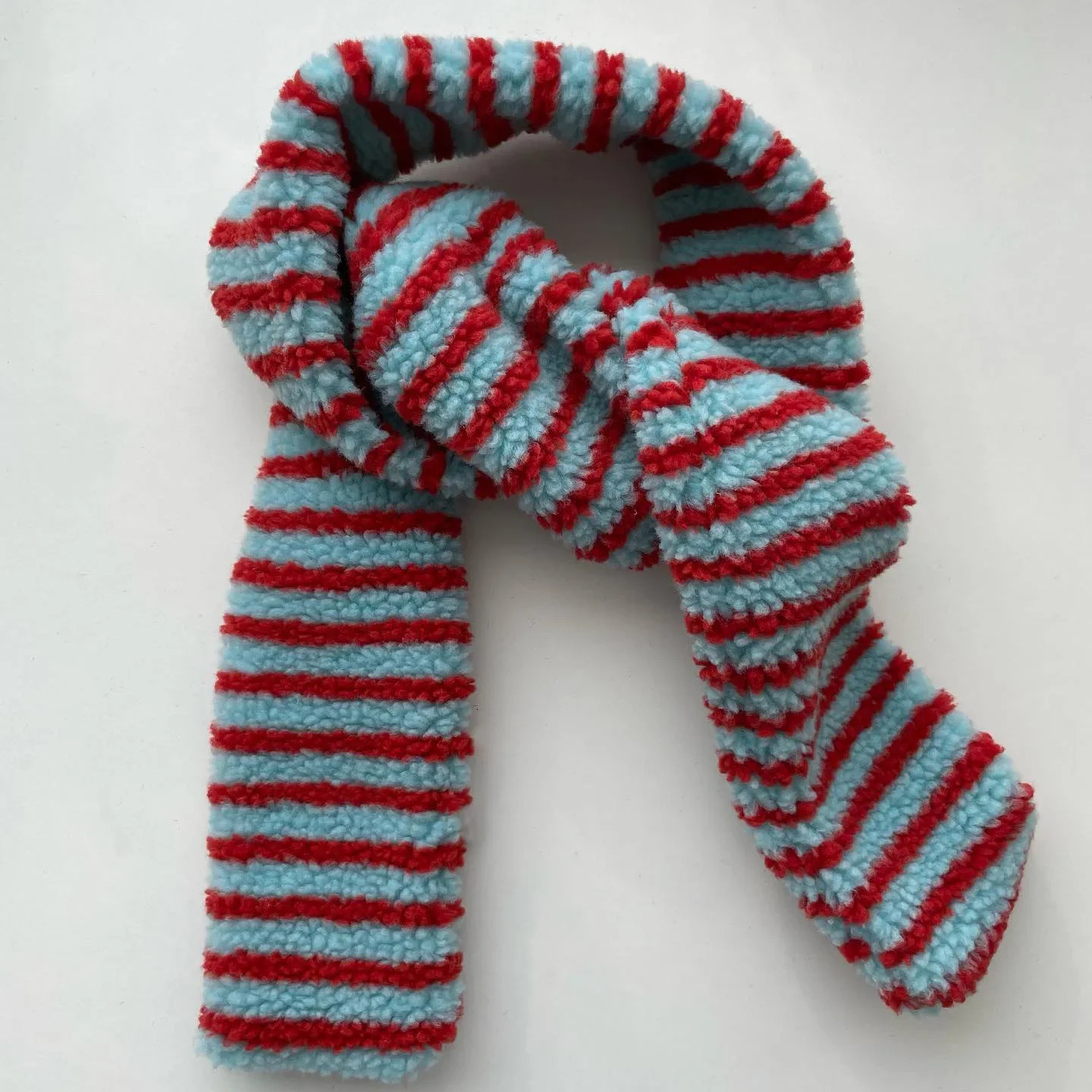 Y2K colored cashmere striped scarf for women cute winter plush warm necklace Japanese childrens scarf couple thick packaging 241007