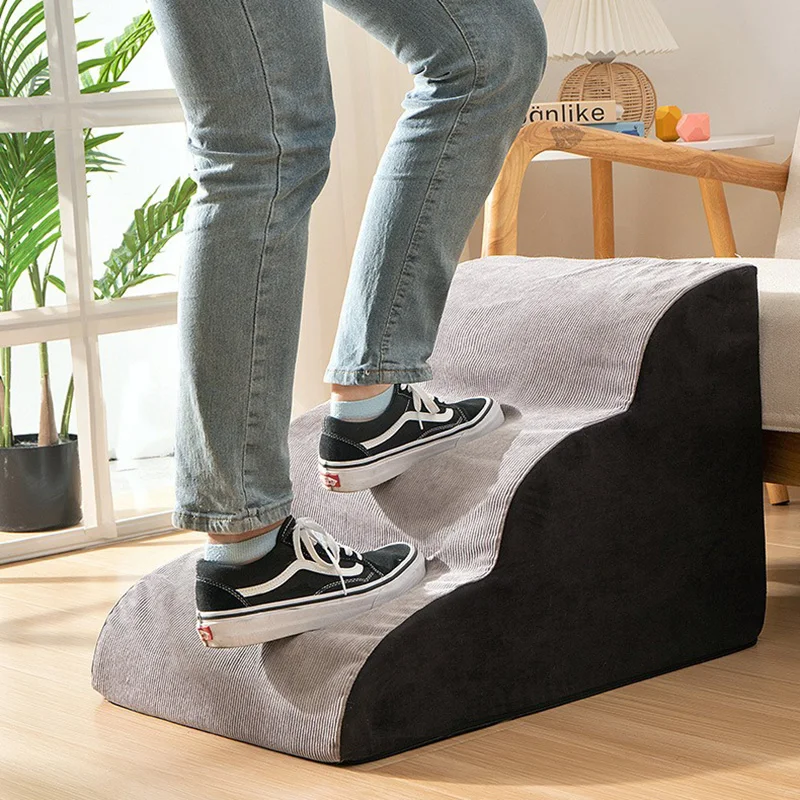 Small Pet Dog Stairs Removable Sponge Ladder Bedside Multifunctional Bed Steps Anti Slip Soft Puppy Staircase Dog Accessories