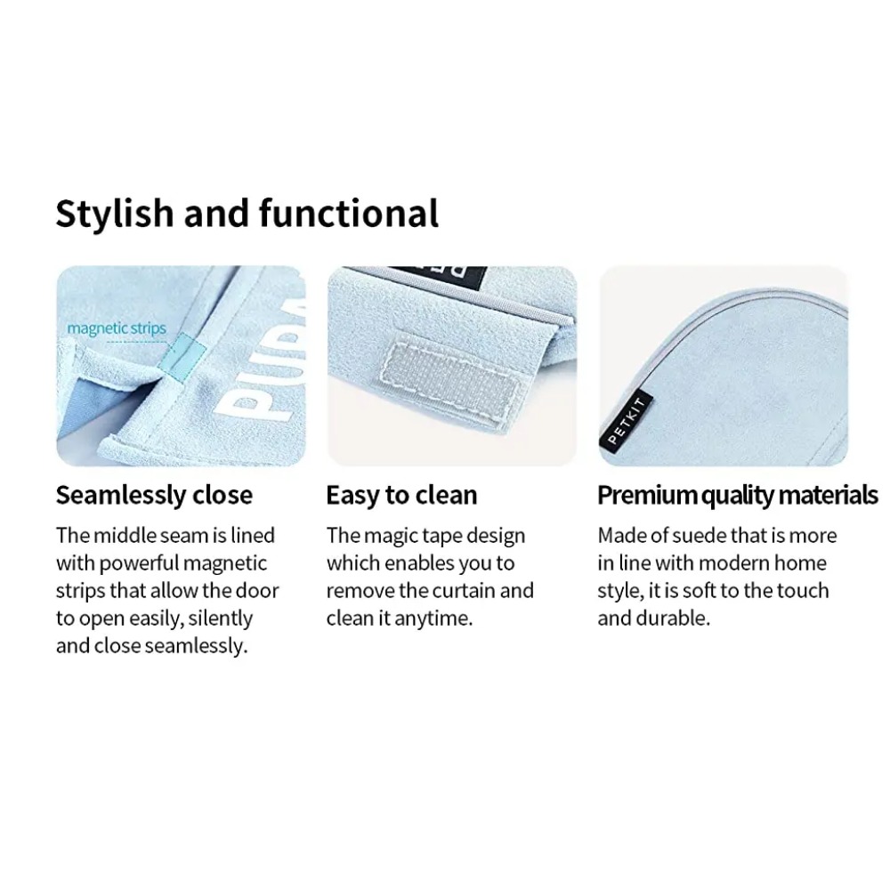 PETKIT Cat Litter Box Toilet Magnetic Suction Dust Proof Door Curtain Prevent Splashing Isolate Odors Product Accessories