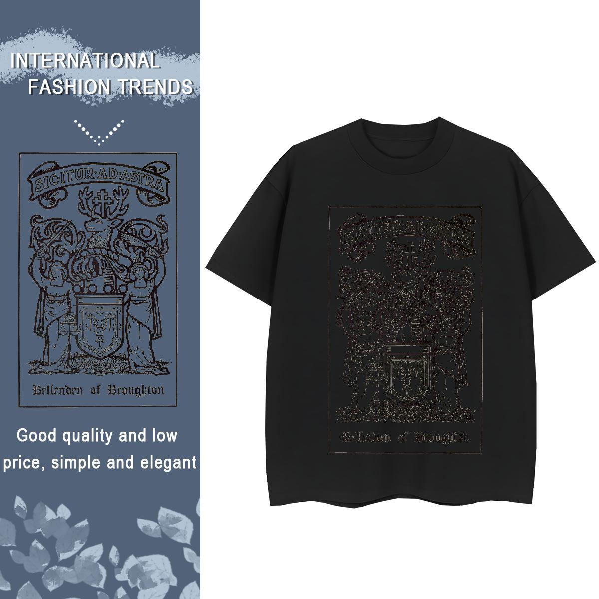 2024 T Shirts Women 230g Cotton Crew Neck Beach The Cross Tshirt for Man Woman Lady Cartoon Printing L-4XL Clothes