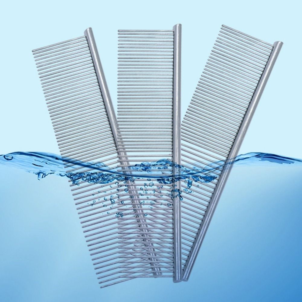 Professional Pet Dematting Comb Non-rust Sparse/Dense Pet Flea Comb Stainless Steel Dogs Cleaning Brush Comb for Grooming