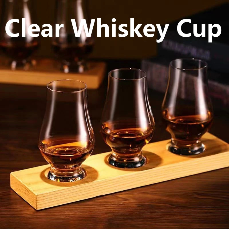 2/4PCS 200ML Whiskey Cup Set Transparent Lead Free Clear Crystal Glass Cup Scotch Durable Spirits Wine Drinking Glasses Barware 241010