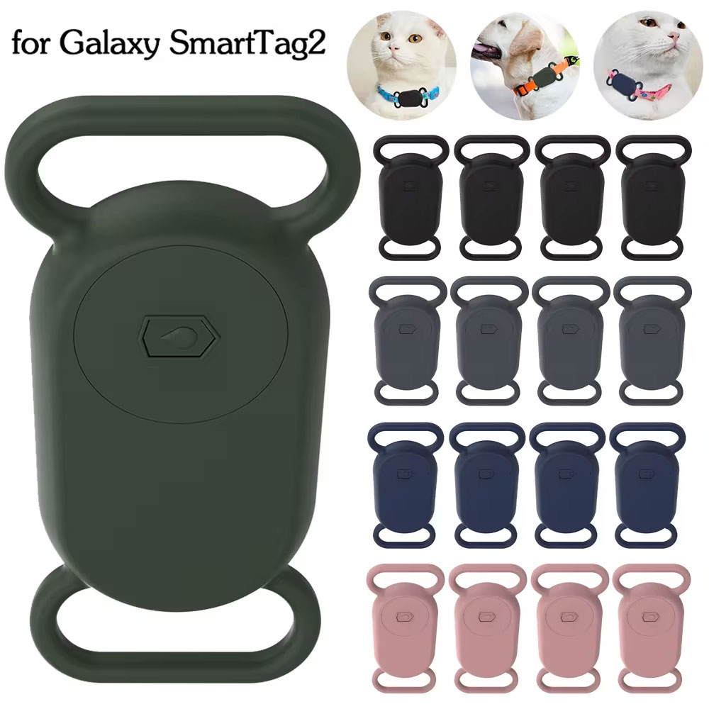 Silicone Case Dog Cat Slim Sleeve Protective Cover for Pet Collar Finder Accessories for Samsung Galaxy Smart Tag for SmartTag 2