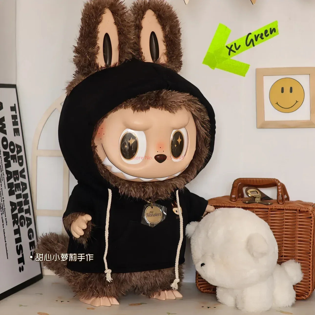 Zimomo Enamel Doll Large 58cm Labubu Celebrity Style Set Rich Miss Clothing Birthday Gifts 2410