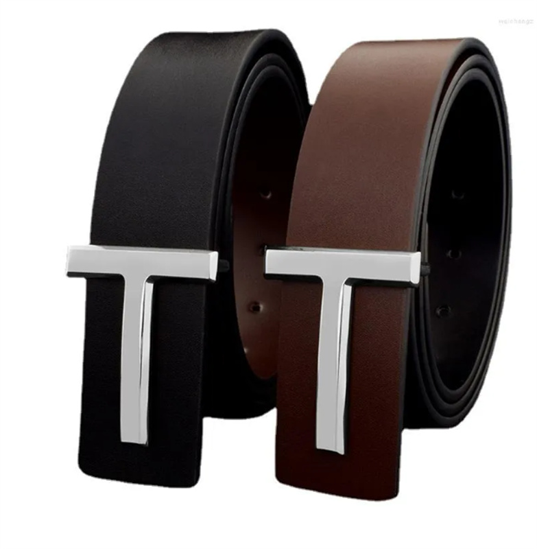 Belts Designer Men's Fashion Letter Luxury Famous Genuine Leather Belt Jeans Formal Cowskin Black Waist Strap 3.7 CM