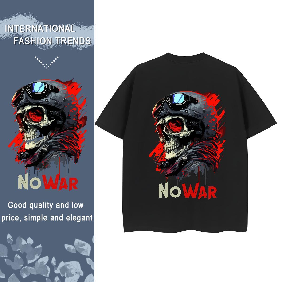 New Arrival T-Shirts for Women 230g Pure Cotton Breathable Soft Hip Hop Street skull Lady T shirt Wholesale Black White Clothes