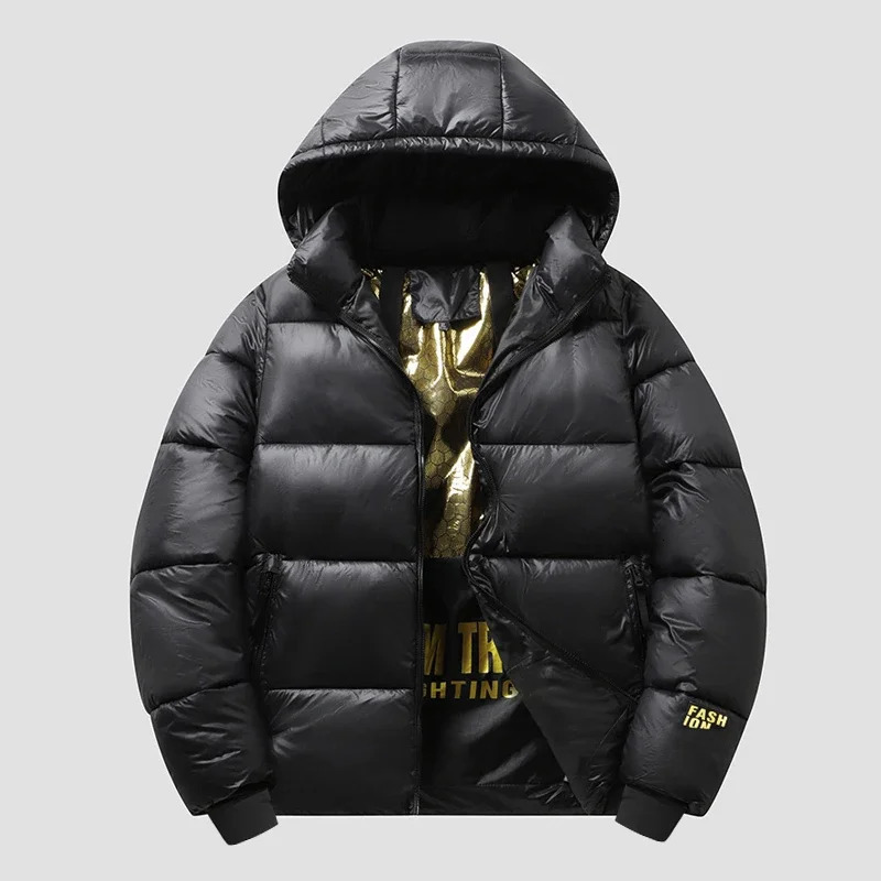 2023 Winter Parka Coats Men Fashion Section Casual Thicken Cotton Hooded Outwear Windproof Warm Jackets Hoodies 241009