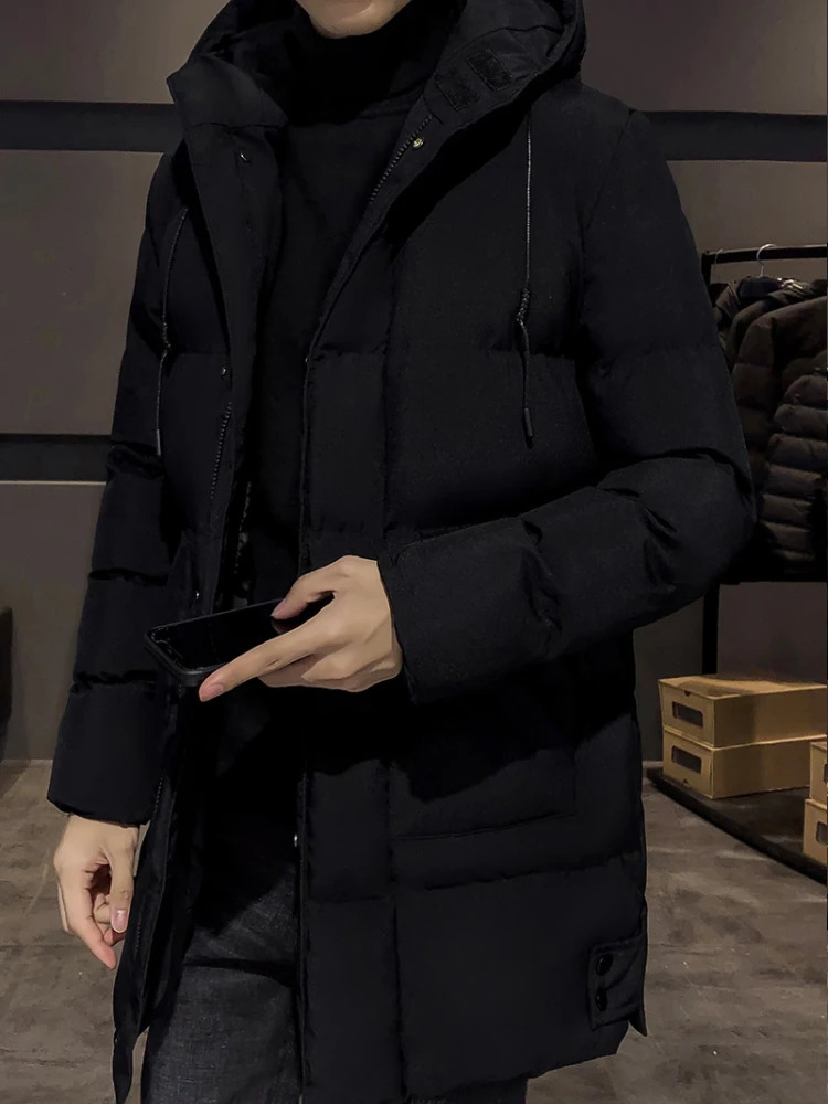 Plus Size 8xl 7xl Winter Long Warm Thick Hooded Parkas Jacket Coat Men Outwear Outfits Classic Mens Red Padded Puffer Parka 241009