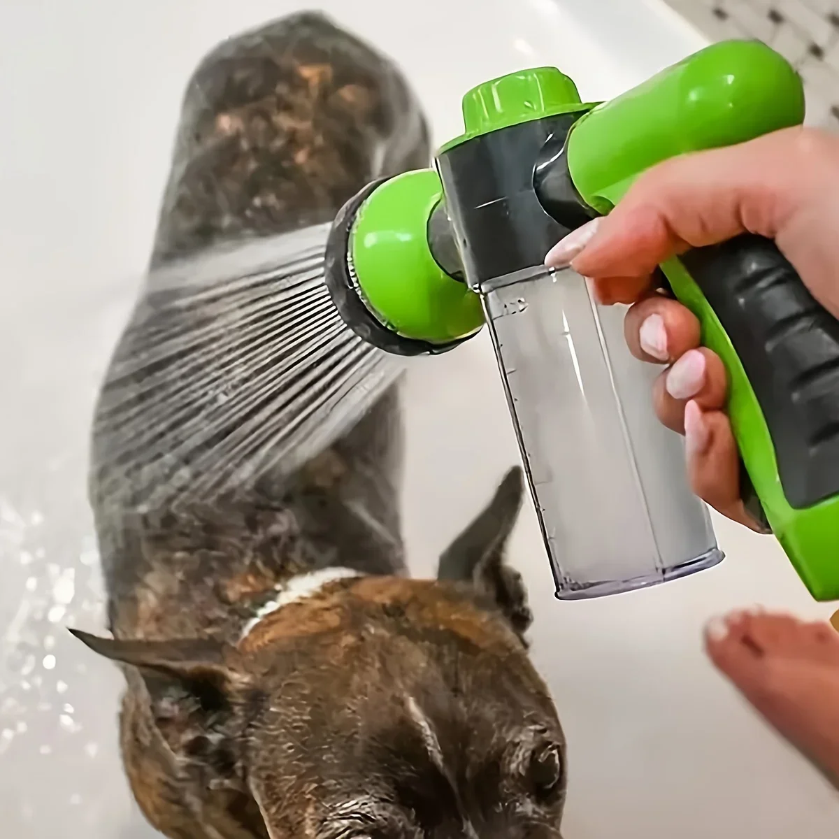 5pcs Pet Grooming Tool Set: Make Bathing Your Dog or Cat Easier with Hose Spray Nozzle, Foamer, Soap Dispenser & More!