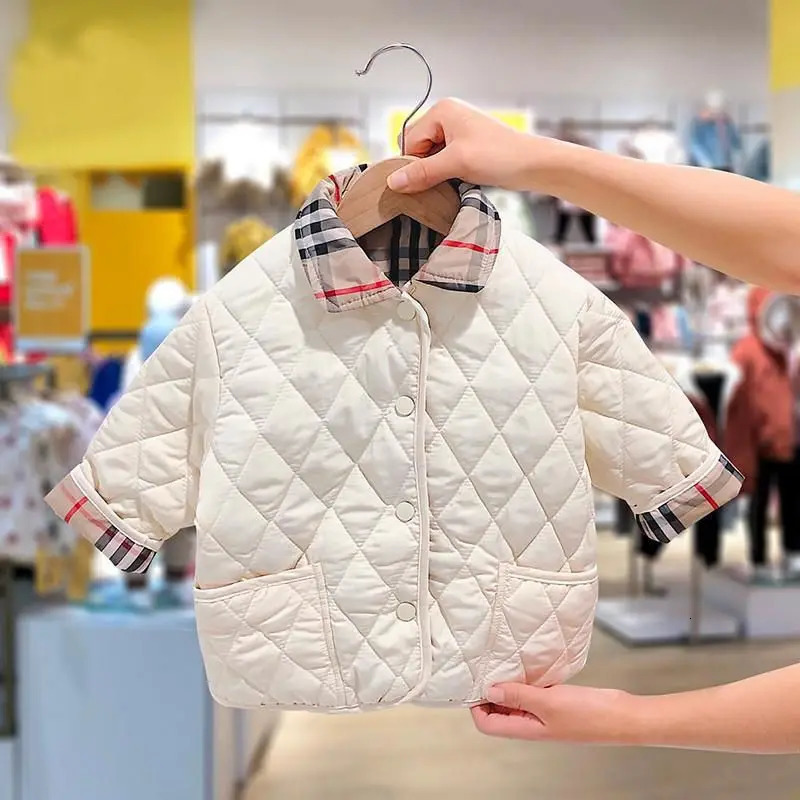 Baby Autumn and Winter Cotton Coat 12M8Y Thin for Boys Girls Doublesided Jacket 241011