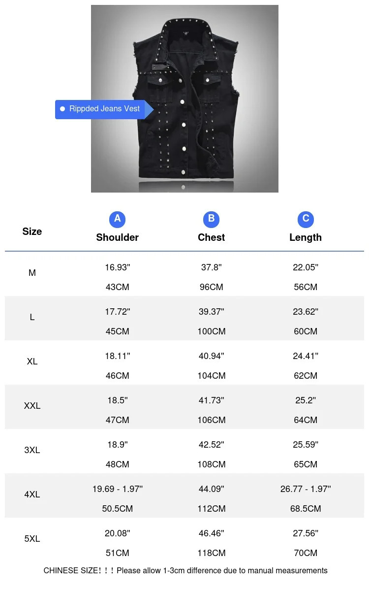 DIMUSI Spring Autumn Mens Vest Vintage Denim Jeans Vest Male Black Sleeveless Jackets Men Rivet Hole Jeans Waistcoats 5XLTA338 241011