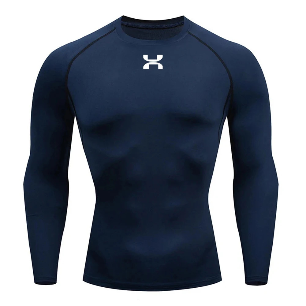 Sports Top Quick Dry Mens Compression Shirt Long Sleeve Second Skin Gym Workout Short Fitness Running TShirt Men Wear 241009 - view 4