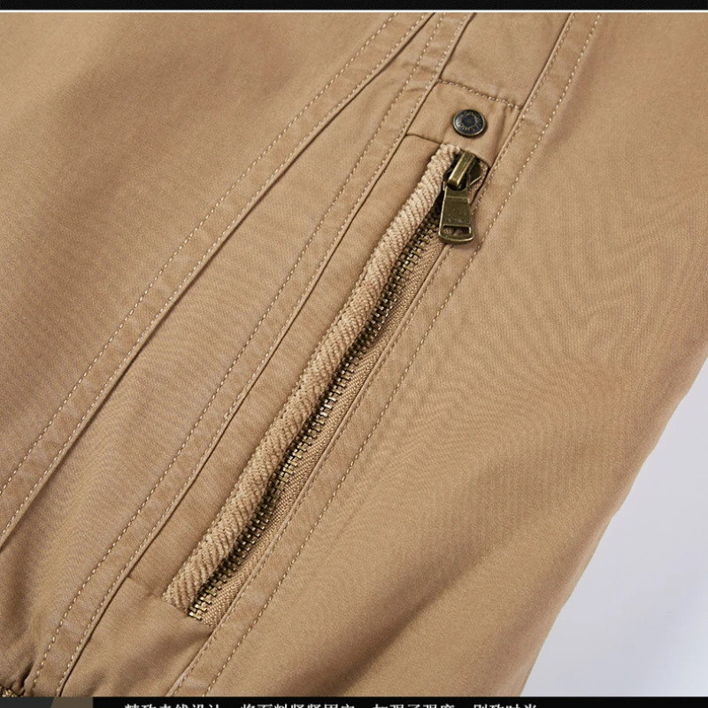 Mens jacket fashion retro pure cotton doublesided 2wear autumn casual business comfortable windproof 241011