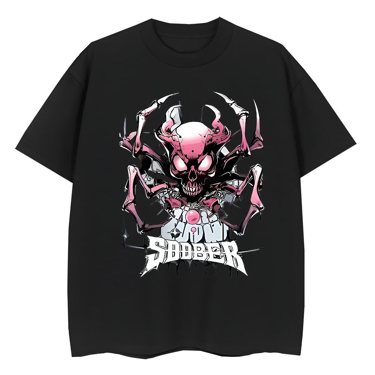 Stylist T shirt 230g Pure Cotton Breathable Crew Neck High Street Hip Hop skull Womens Tshirts 5A Custom Print Plus Size Tee Shirt