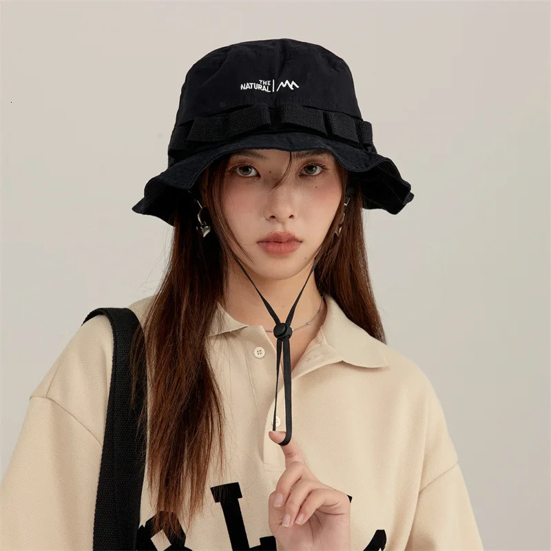 Outdoor hiking hat mens four season casual Korean retro neutral fisherman highquality potted 241009