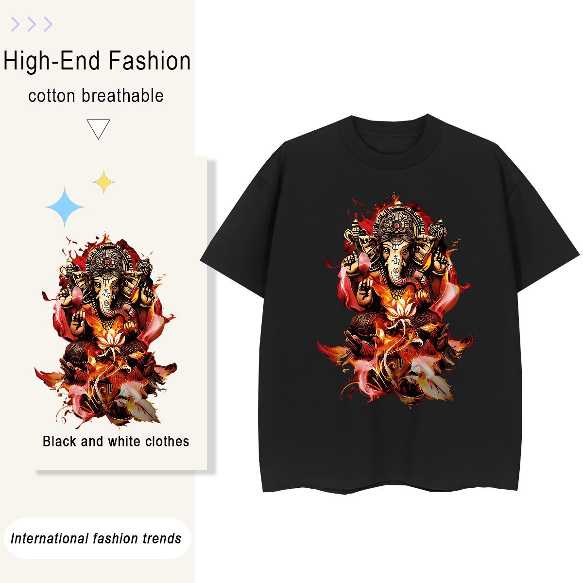 Fashion New T-Shirts 230g 100% Cotton Breathable Soft Street religion Woman Tshirt Designer White Plus Size Tee Shirt