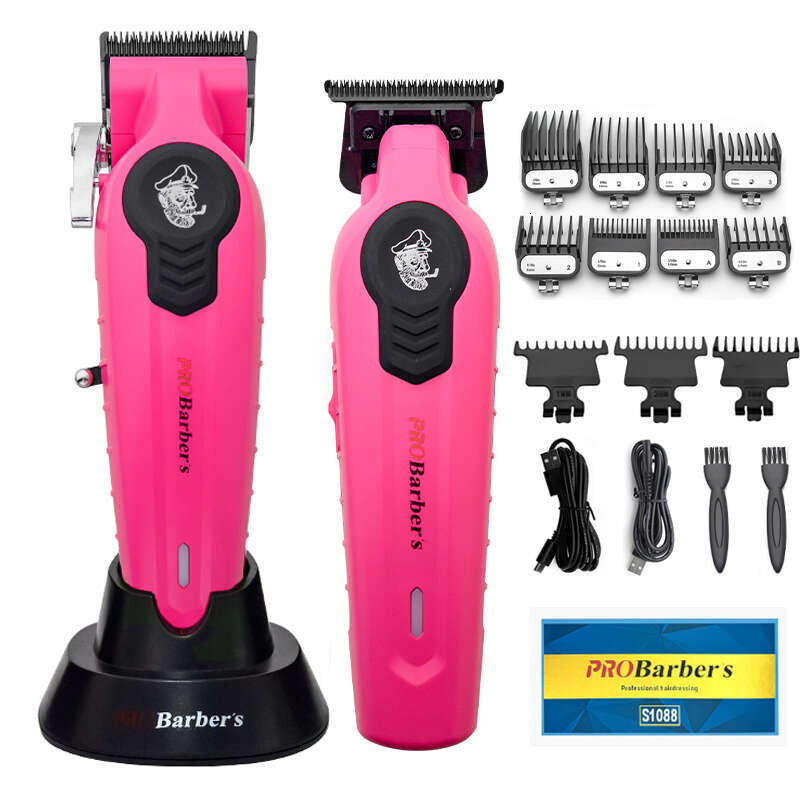 Clipper Shaver Kit Men Professional Barber Set for Hair and Cutting Zero Gap T-Blade Beard Trimmer