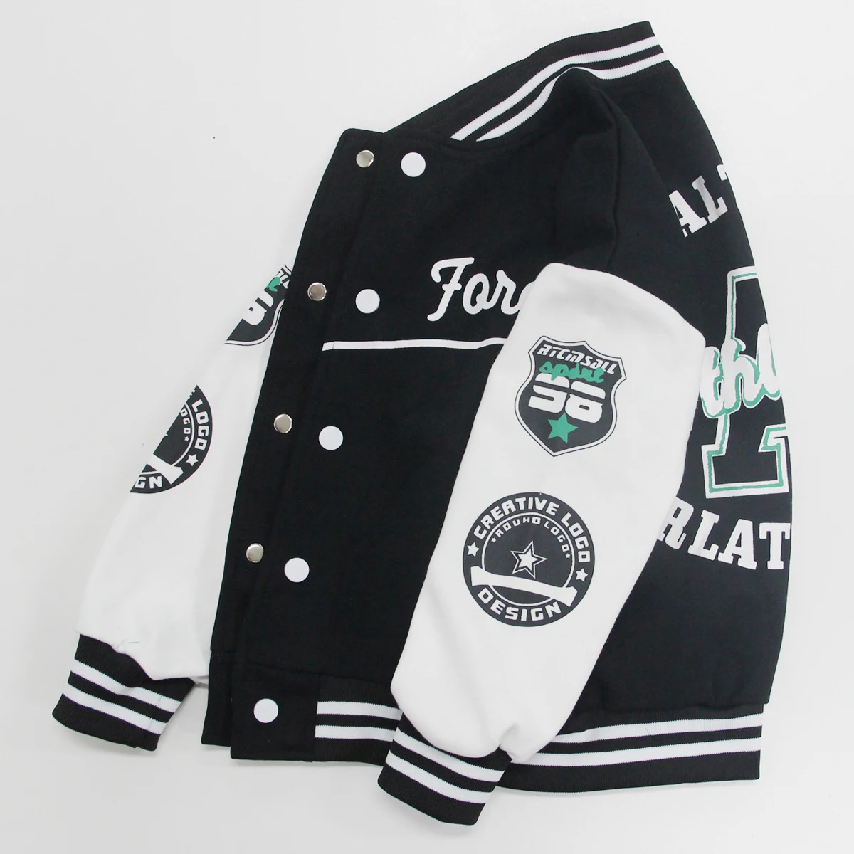 2024 Boys Girls Baseball Jackets Kids Print Letter Outerwear Teenager Fashion Spring Autumn Coat Casual Children Clothings 5-12Y 241011