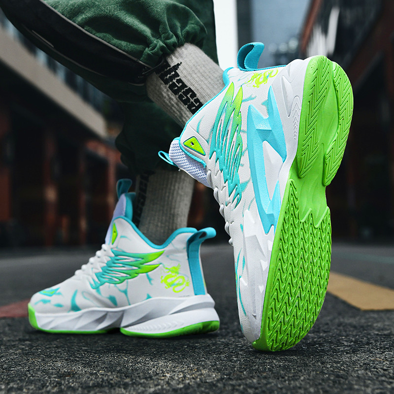 Men's comfortable and breathable outdoor practical training shoes low-top lace-up wear-resistant sports basketball shoes