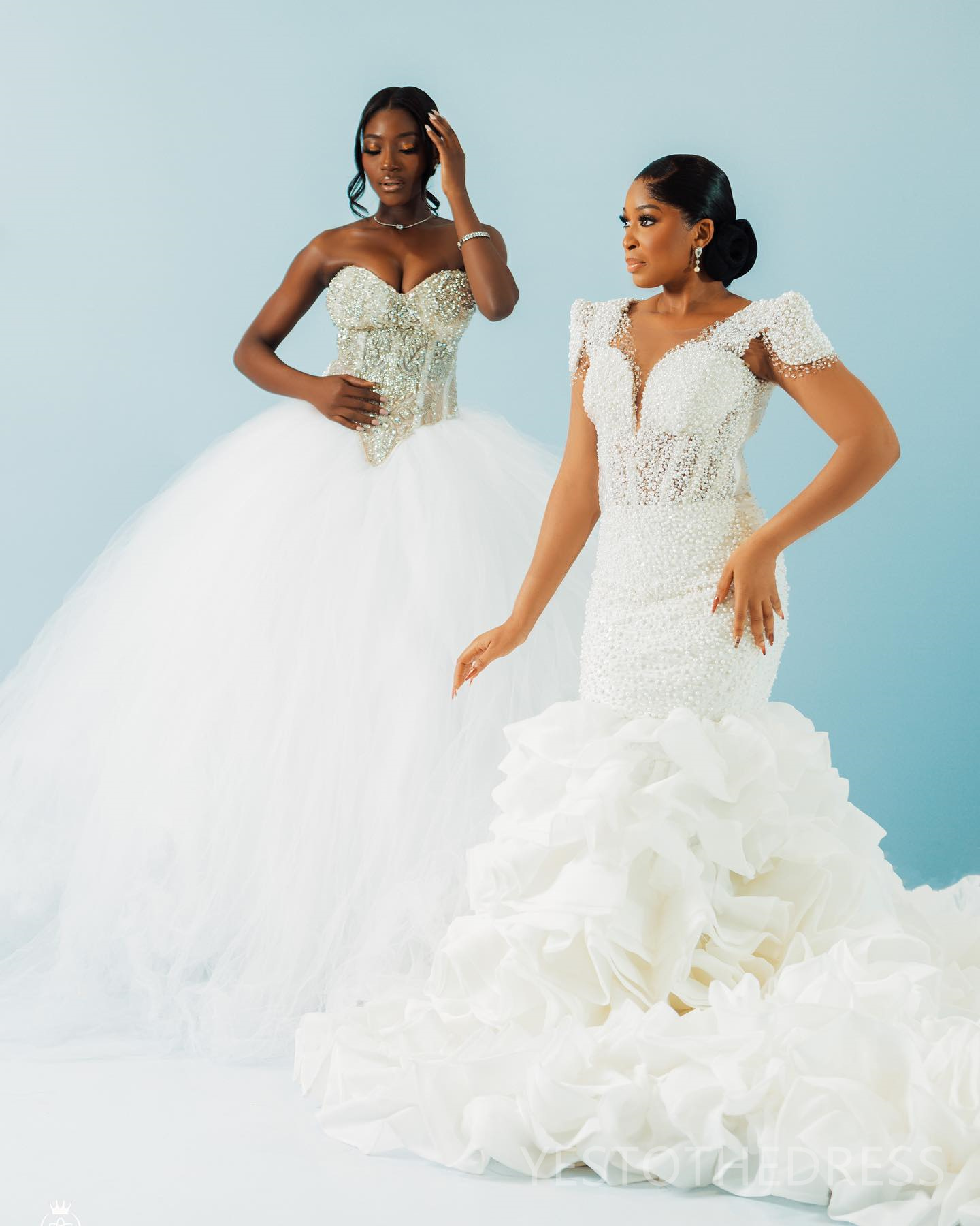 2024 Luxurious Plus Size Wedding Dress Bridal Gowns For Bride Sheer Neck Illusion Mermaid Long Sleeves Beaded Pearls Ruffles Pleated Wedding Gowns for