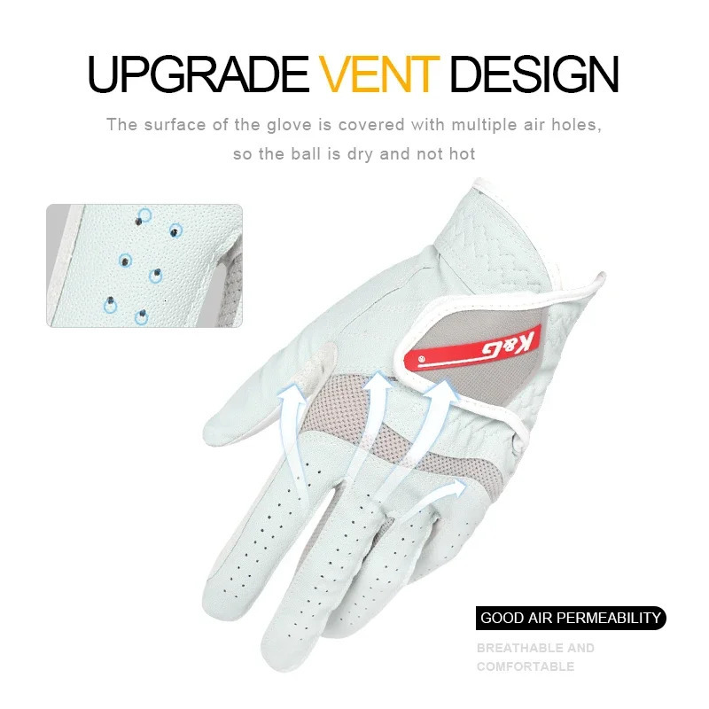 Pack 1 Golf Gloves Mens Left Hand Soft Breathable Pure Sheepskin Anti Slip Particles Small and Medium Size 241009