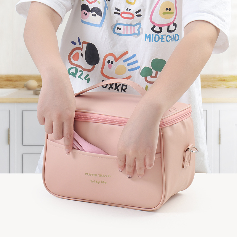 Tote bag large capacity lunch bag for office workers easy to clean with lunch box storage bag portable insulation lunch box bag aluminium foil thicken