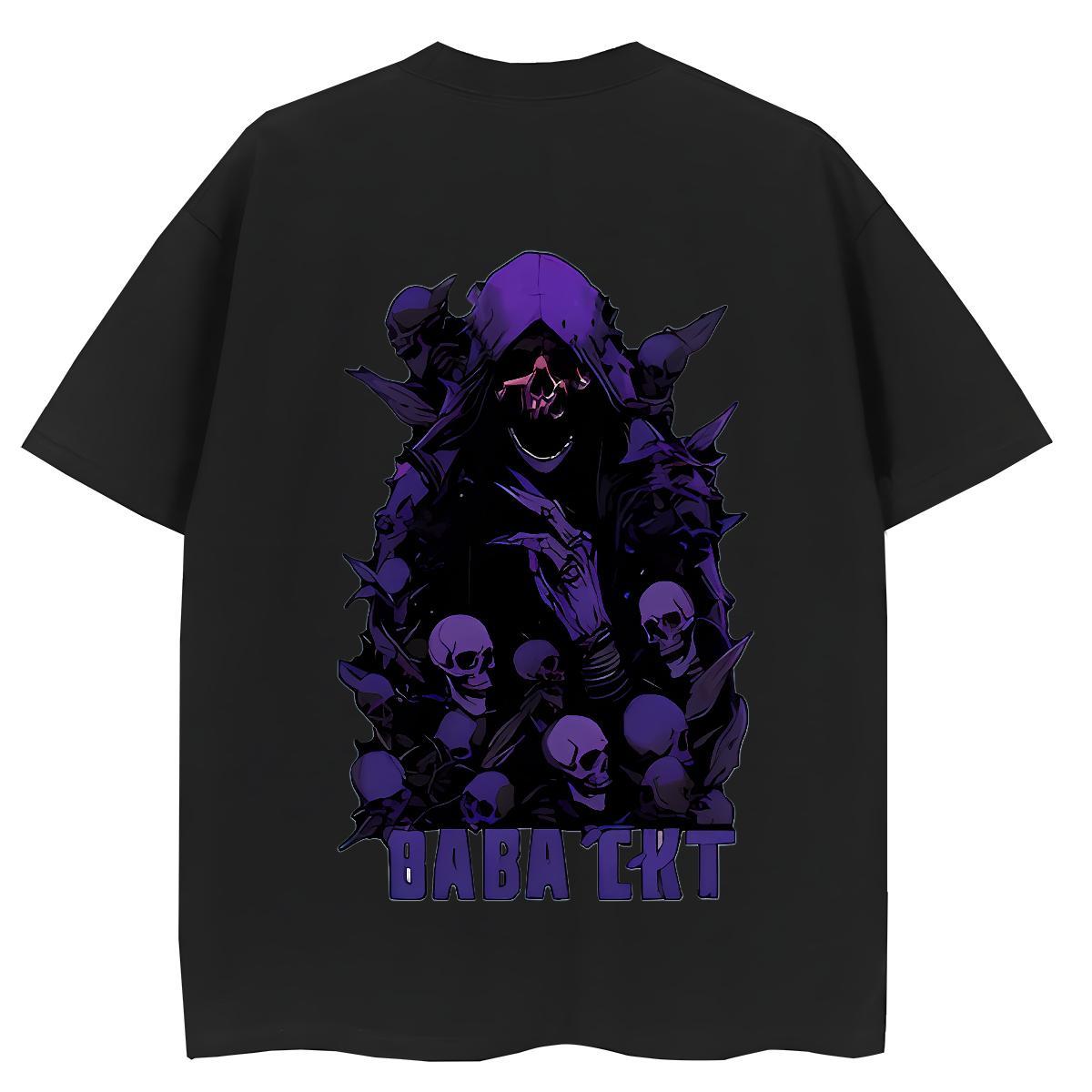 Custom T Shirt For Woman 100% Cotton 230g Breathable Short Sleeve Sports Street Wear skull Lady T shirt Designer Black Oversized Tops Shirt