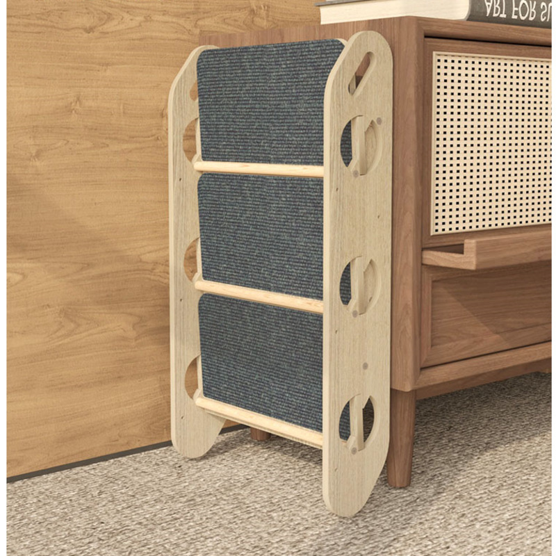 Solid Wood Folding Climbing Ladder Sofa Bedside Pet Slope Elderly Dog Anti Slip Step Stool Strong Load-bearing Safety Ramp