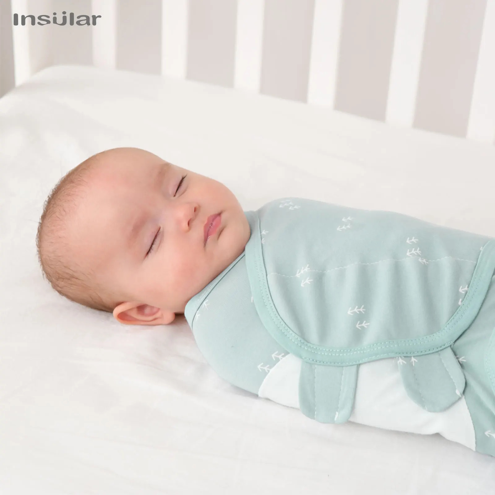 3 Piece A Suit INSULAR Cotton Baby Anti-shock Sleeping Bags born Swaddle Wrap Bags Held By The Baby Anti-kick Spanned 241011