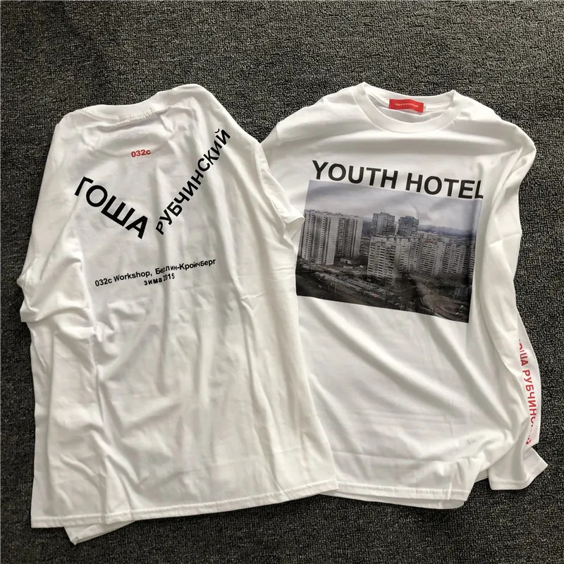 Gosha Building Long Sleeve Youth el Russian 032c HD Digital Print Loose 241011