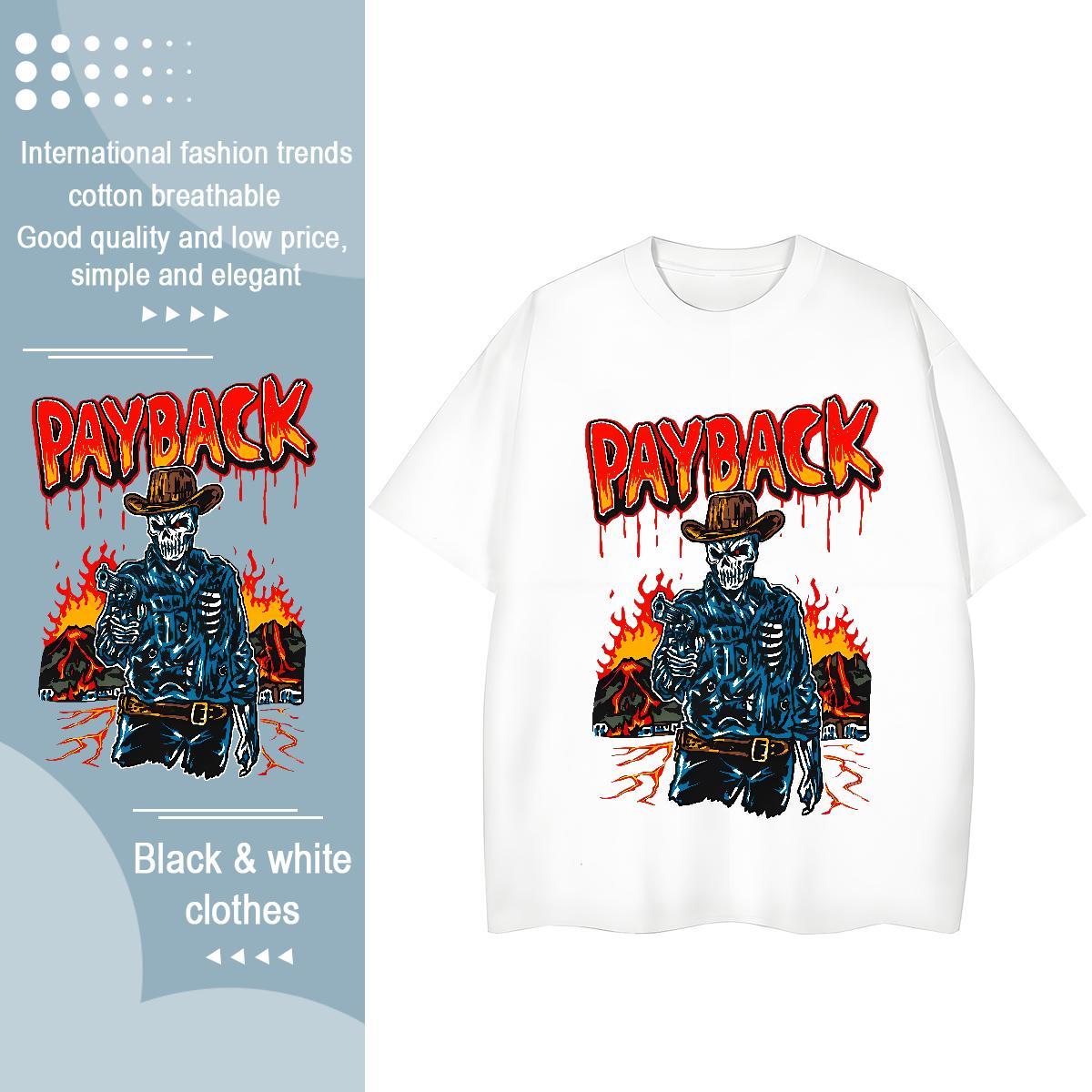 Stylist T-Shirts for Women 230g 100% Cotton O Neck Short Sleeves Home Outdoor skull Women Tees Loose fit Custom Printing Tops Shirt