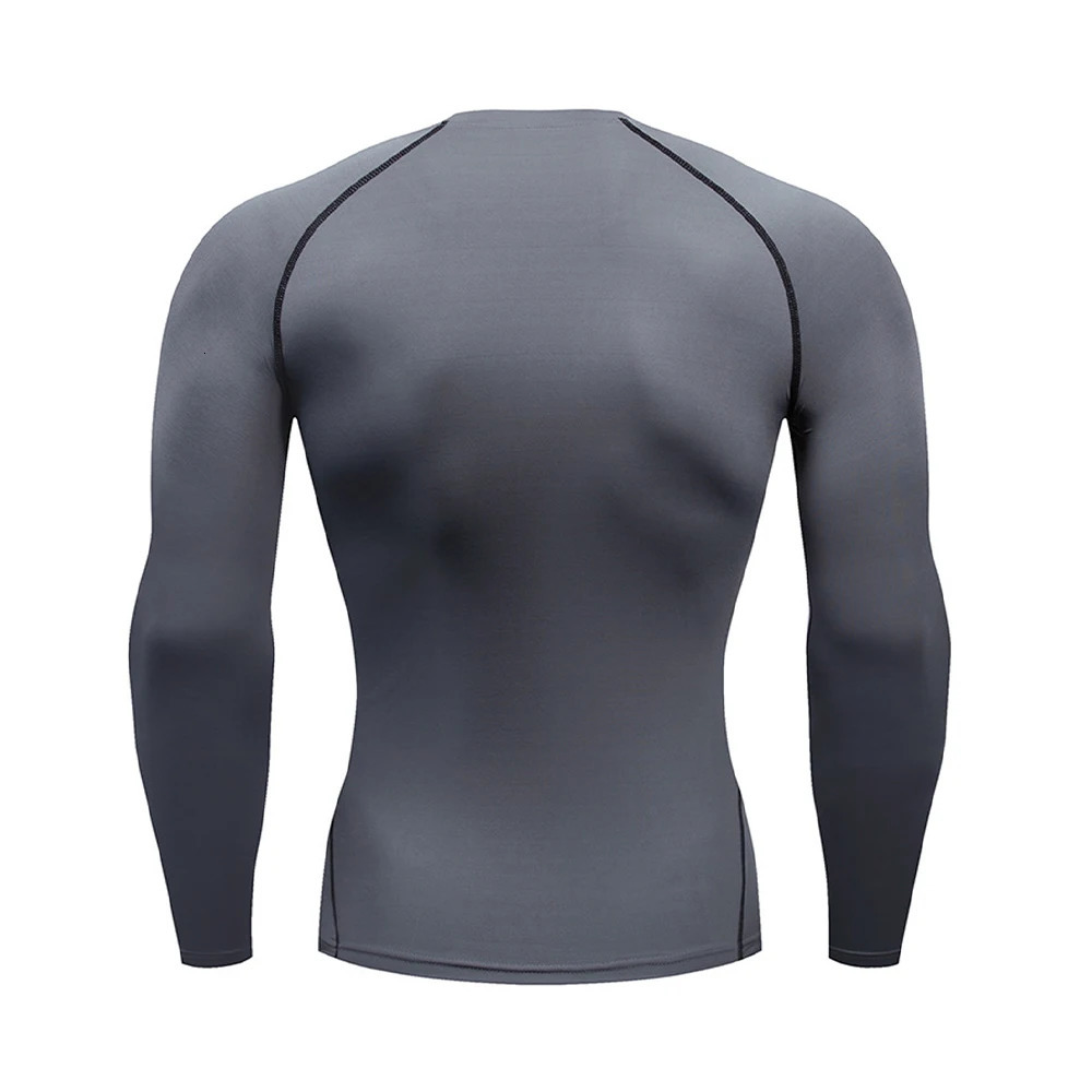 Sports Top Quick Dry Mens Compression Shirt Long Sleeve Second Skin Gym Workout Short Fitness Running TShirt Men Wear 241009 - view 6