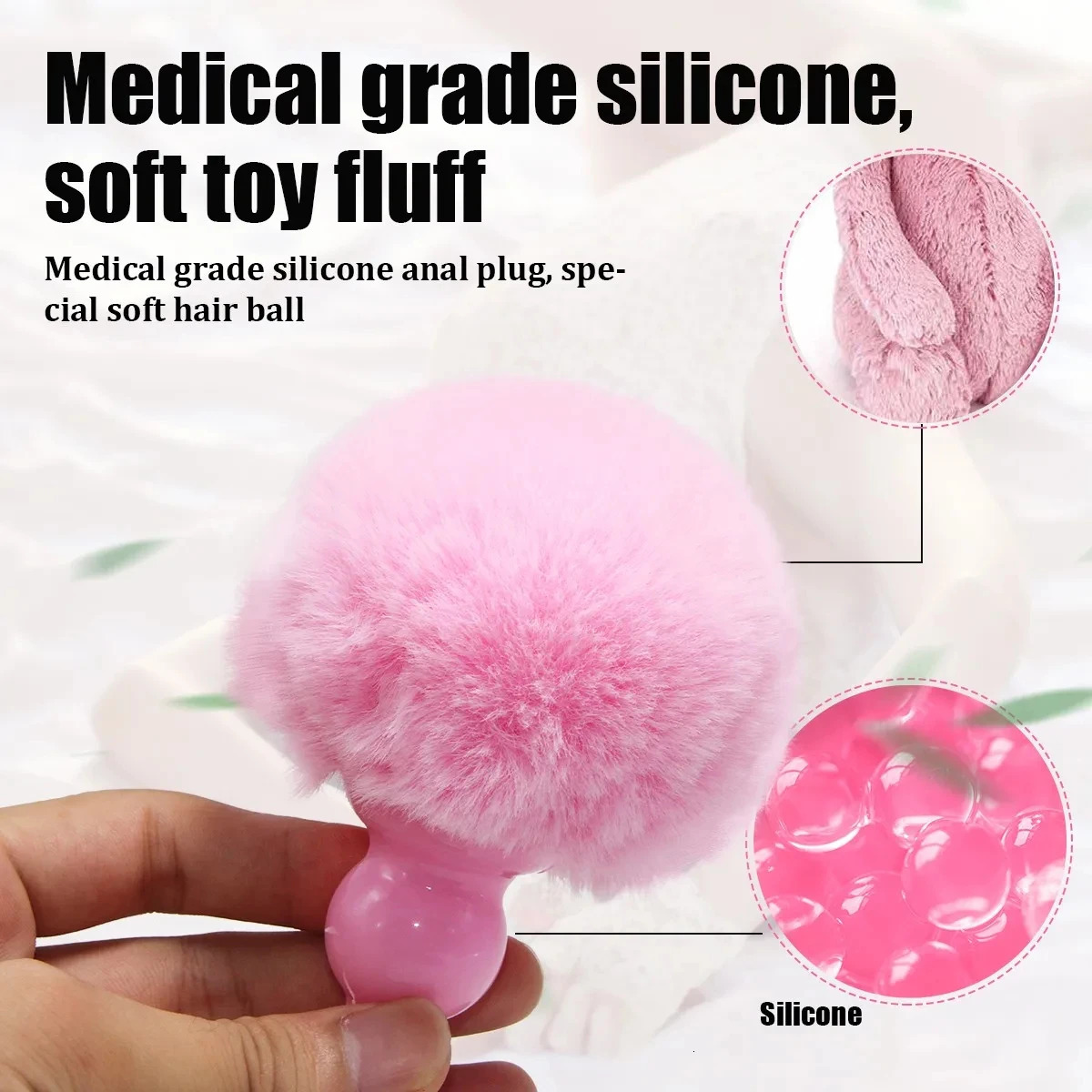 Silicone Anal Plug Plush Rabbit Tail Sex Toy for Women Men Gay Sexy Butt Plug Prostate Massager Tail Anal Plug Erotic Role Play 241010